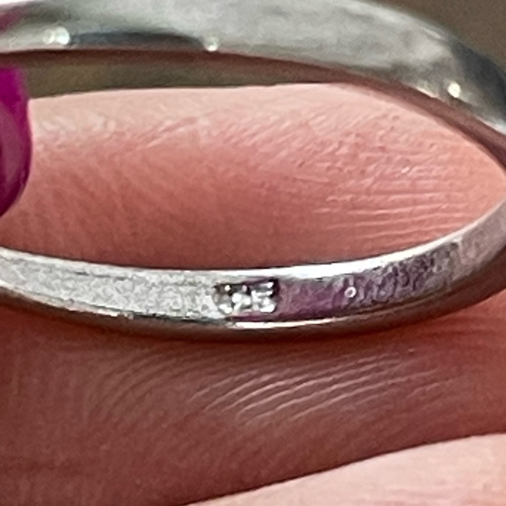 925 Sterling Silver Cubic Zirconia Ring Size 8 Engagement Gift Valentines - Picture 8 of 8